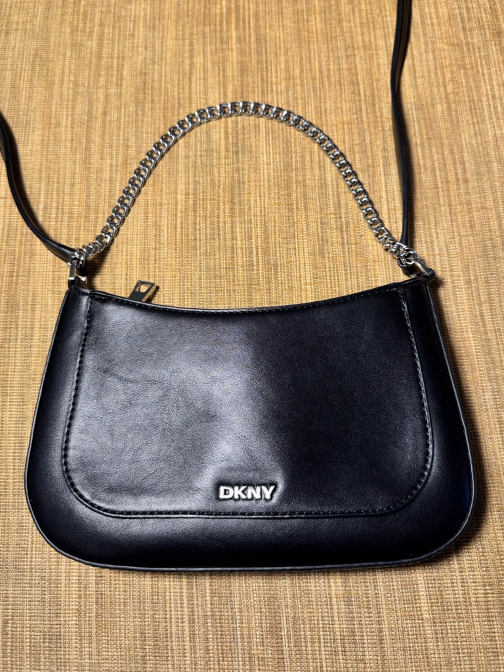 DKNY Black & Silver Small Demi Crossbody Bag